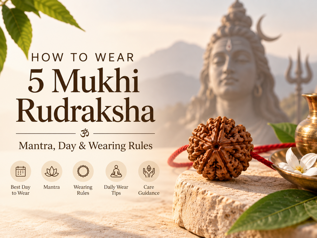 How to Wear 5 Mukhi Rudraksha: Mantra, Day & Wearing Rules