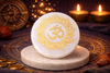 🕉️ Om Symbol Selenite Plat